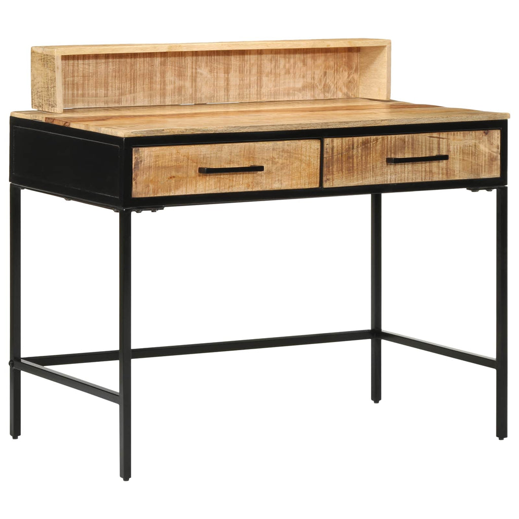 vidaXL Konsola Brązowy 100 x 55 x 89.5 cm Lite drewno mango i metal