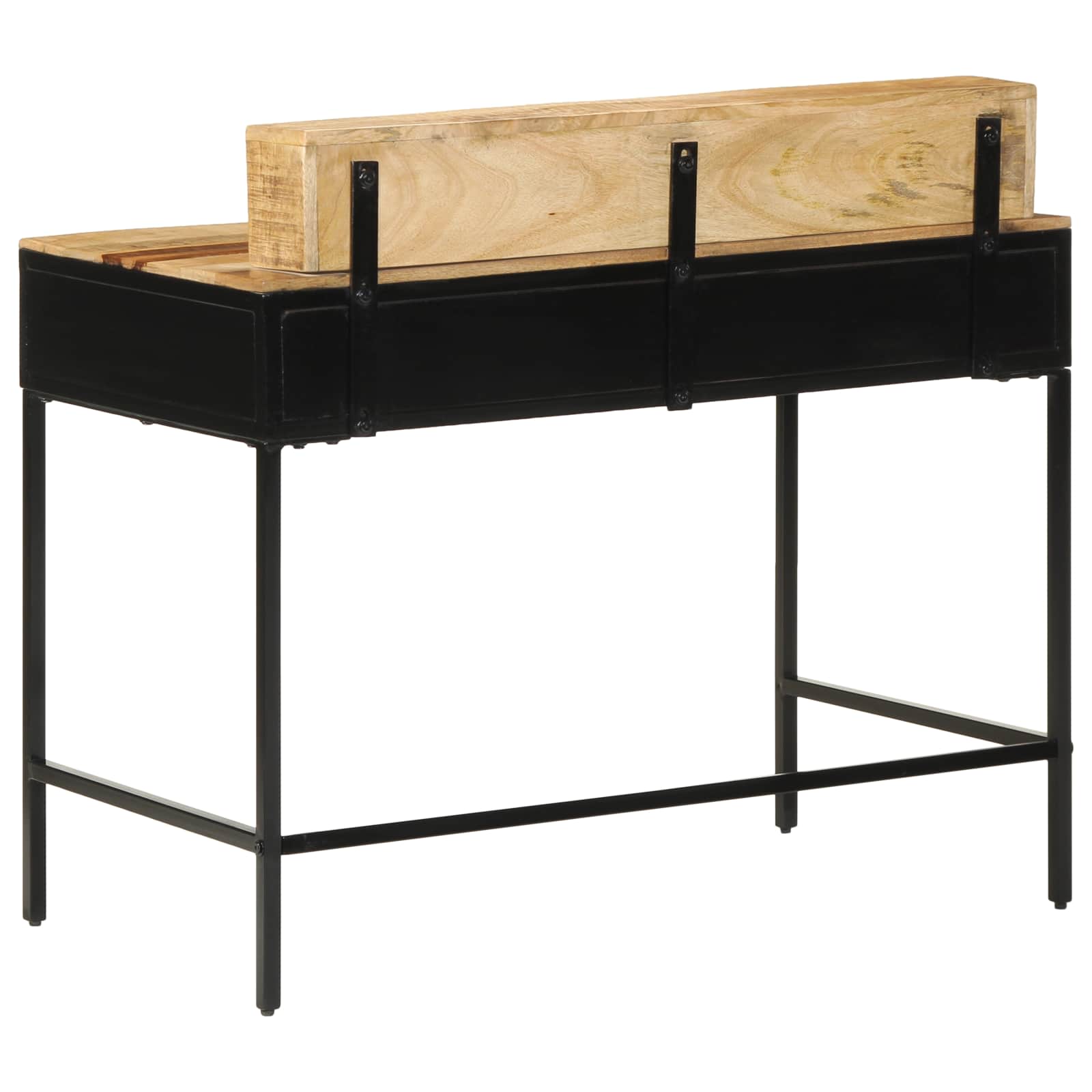 vidaXL Konsola Brązowy 100 x 55 x 89.5 cm Lite drewno mango i metal