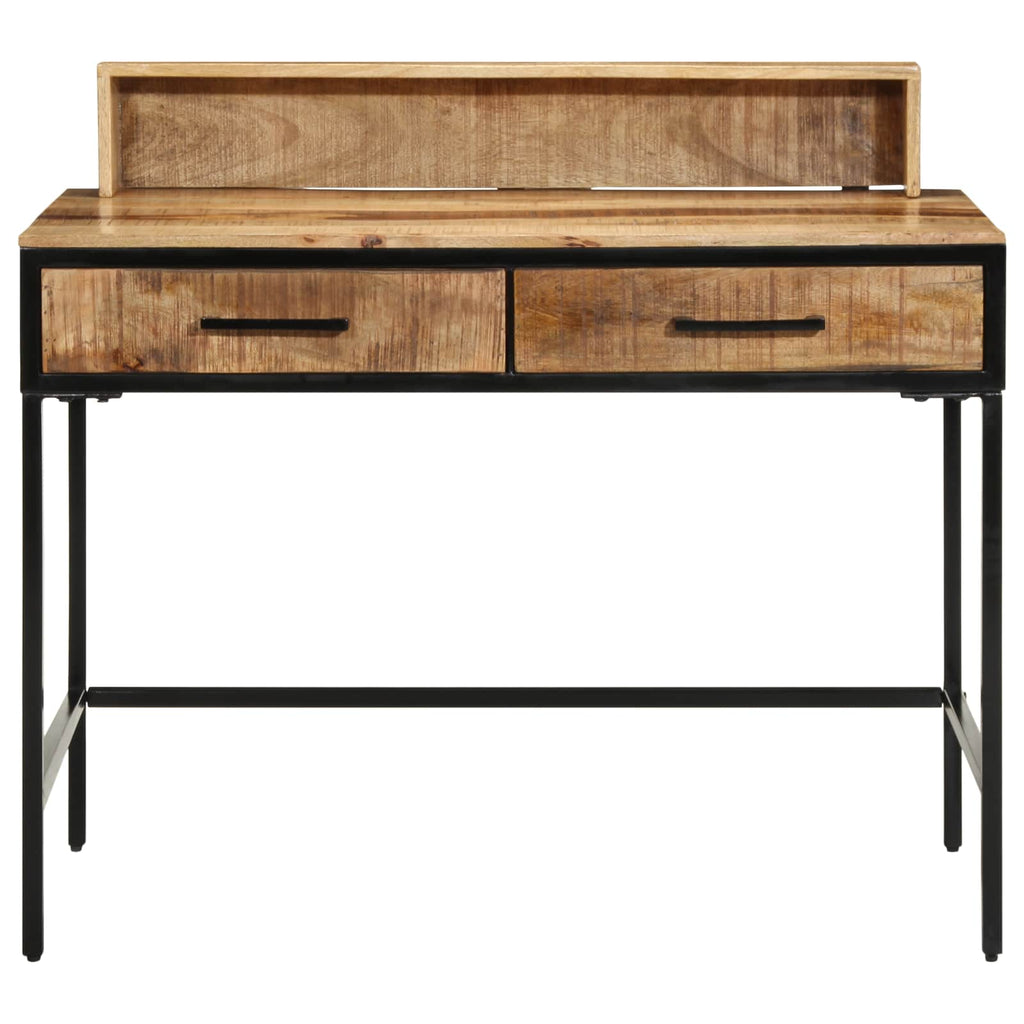 vidaXL Konsola Brązowy 100 x 55 x 89.5 cm Lite drewno mango i metal