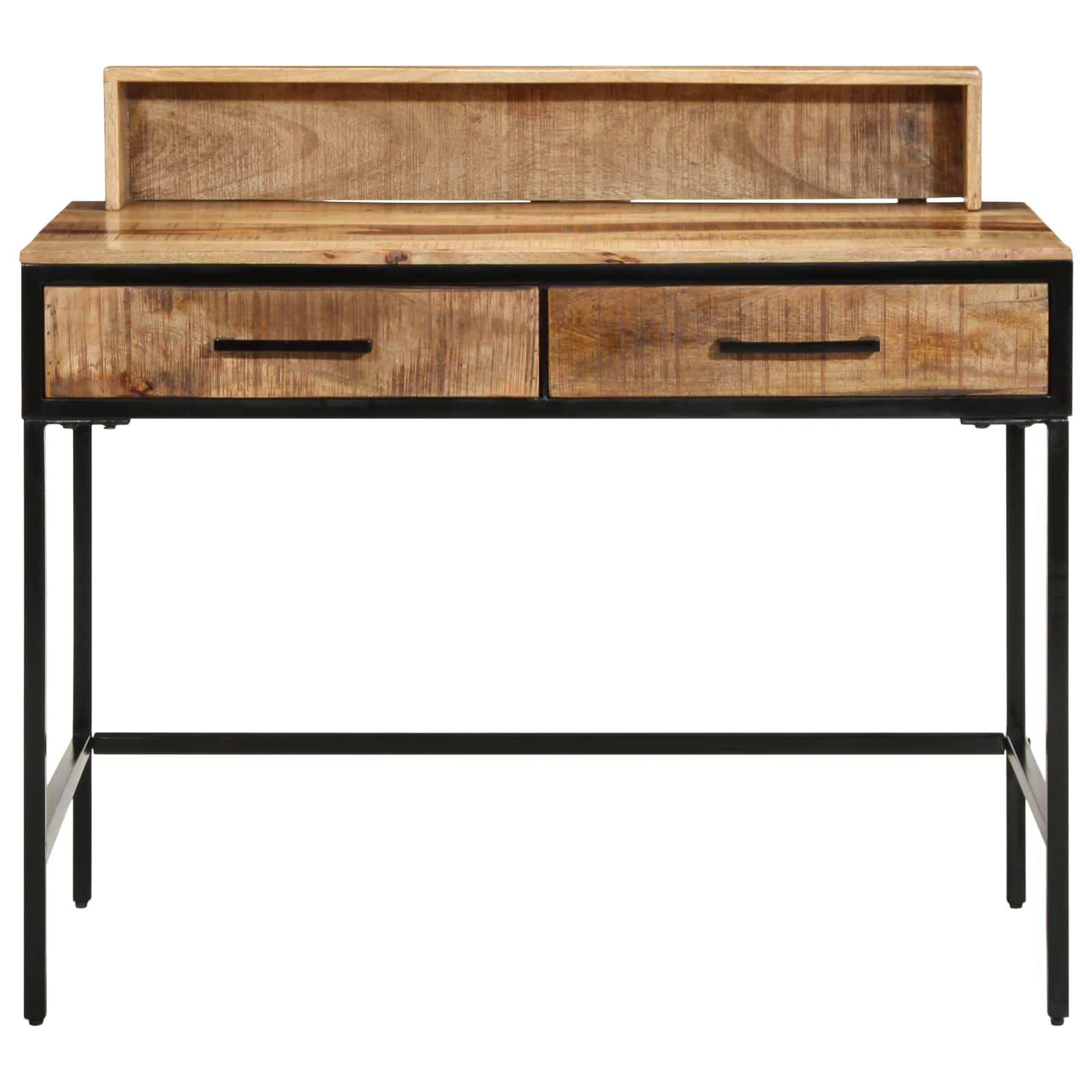 vidaXL Konsola Brązowy 100 x 55 x 89.5 cm Lite drewno mango i metal
