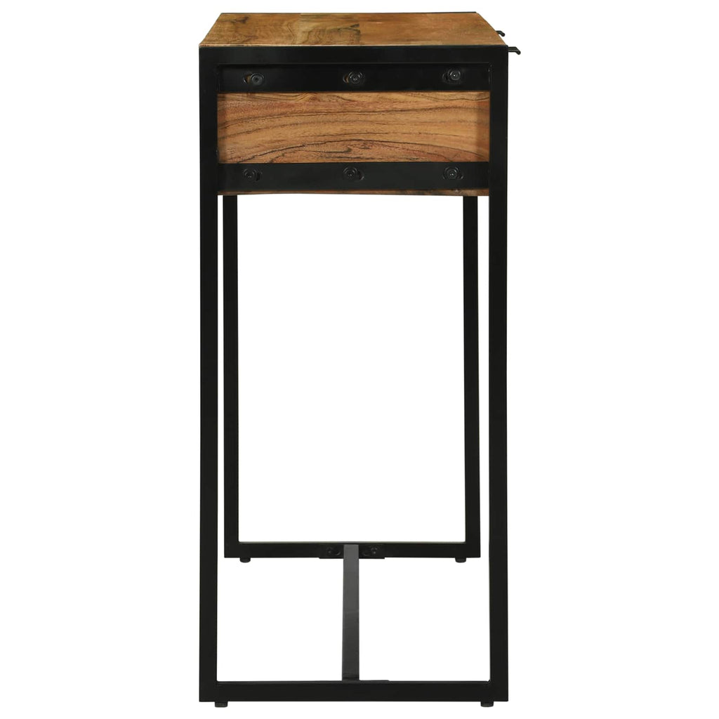 vidaXL Konsola z szufladą Brązowy 90 x 35 x 75 cm Lite Drewno Akacji