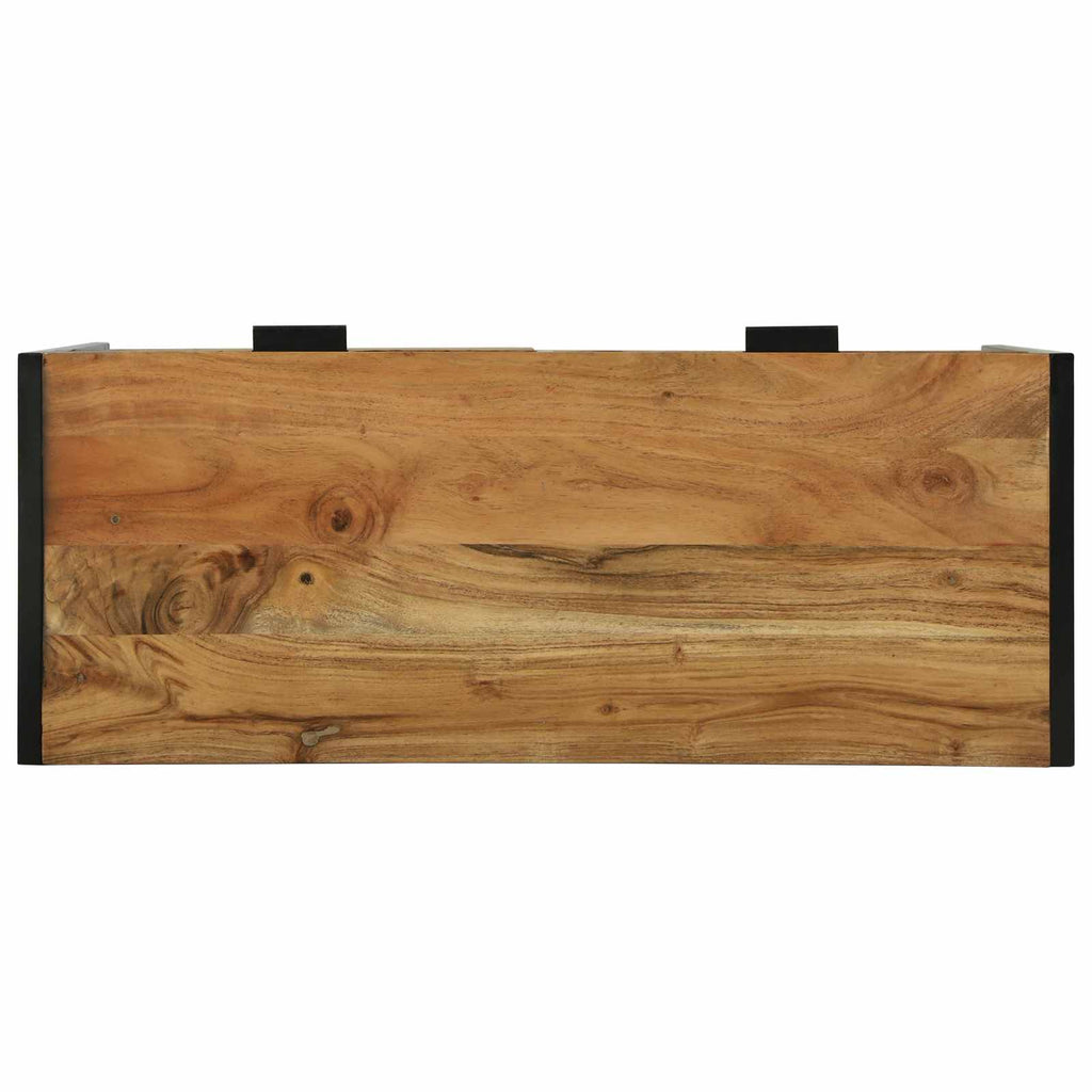 vidaXL Konsola z szufladą Brązowy 90 x 35 x 75 cm Lite Drewno Akacji
