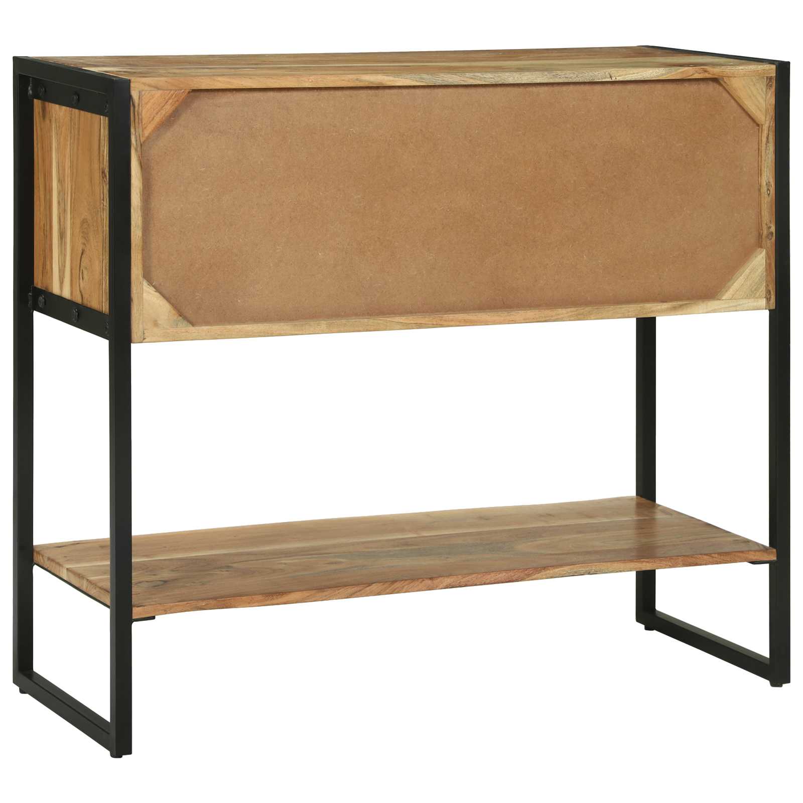 vidaXL Konsola z szufladą Brązowy 90 x 35 x 80 cm Lite Drewno Akacji