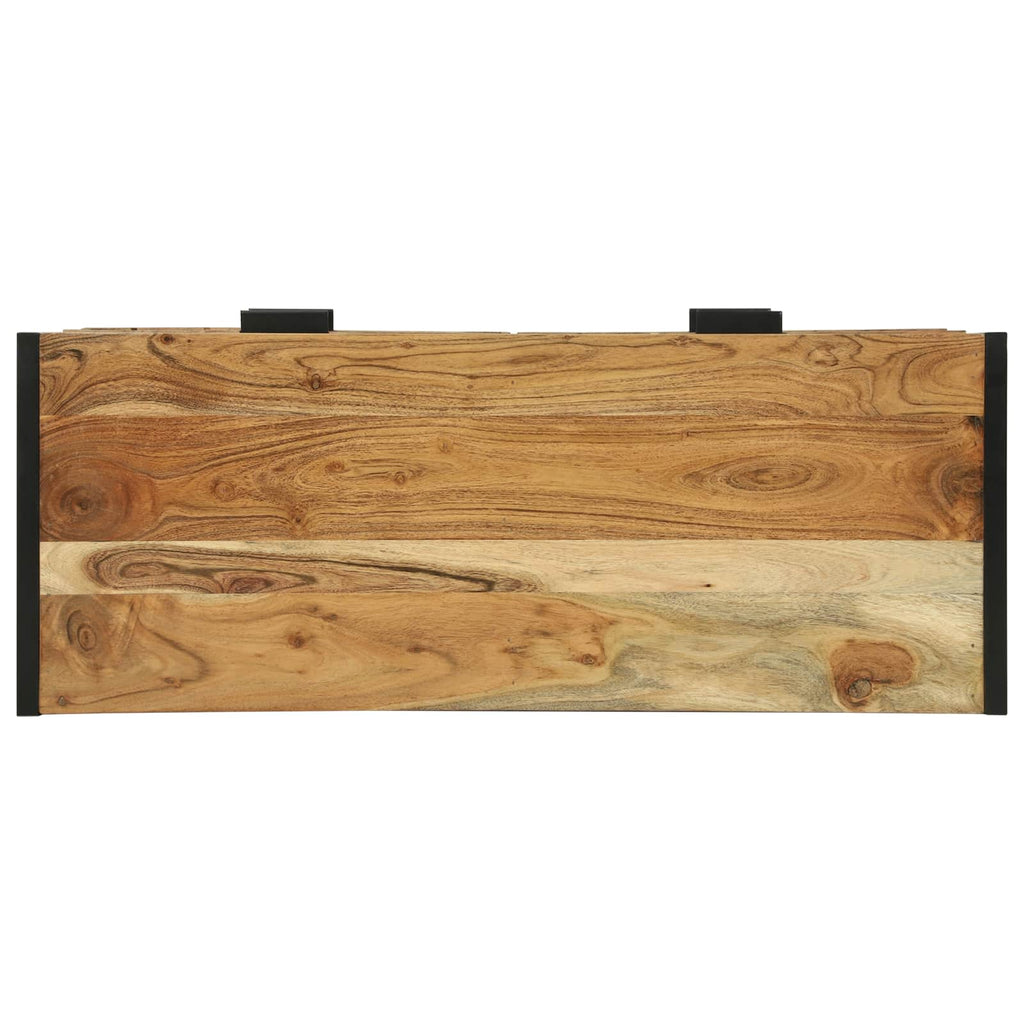 vidaXL Konsola z szufladą Brązowy 90 x 35 x 80 cm Lite Drewno Akacji