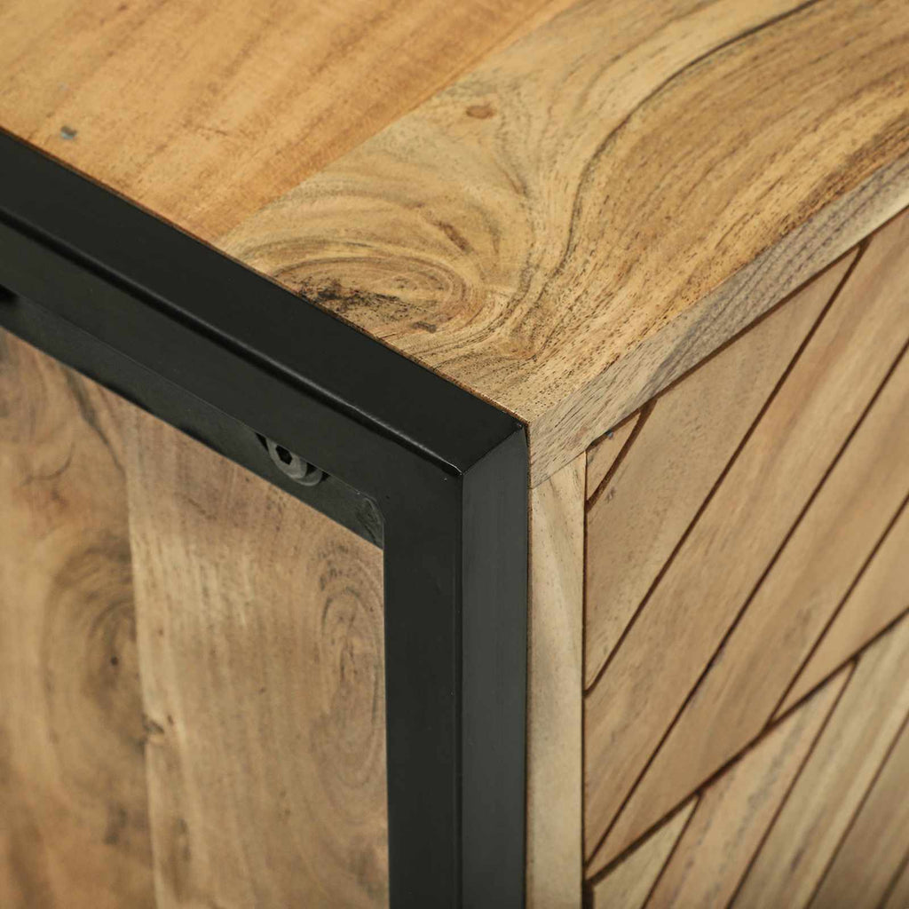 vidaXL Bufet 100 x 30 x 75 cm Lite drewno akacjowe