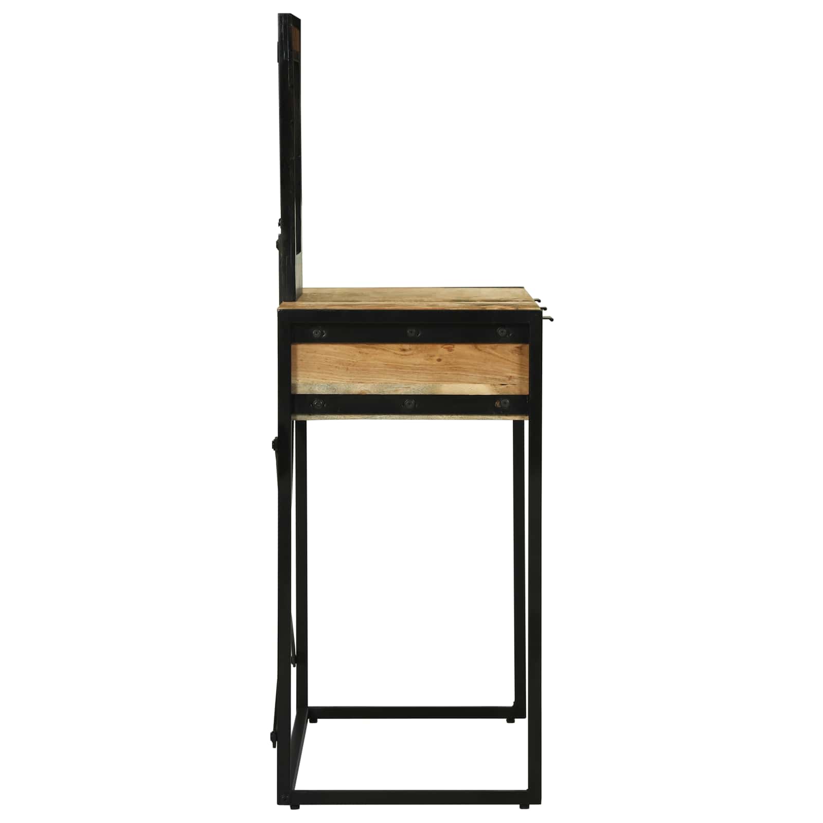 vidaXL Toaletka Z lustrem Brązowy 100 x 40 x 120 cm Lite Drewno Akacji