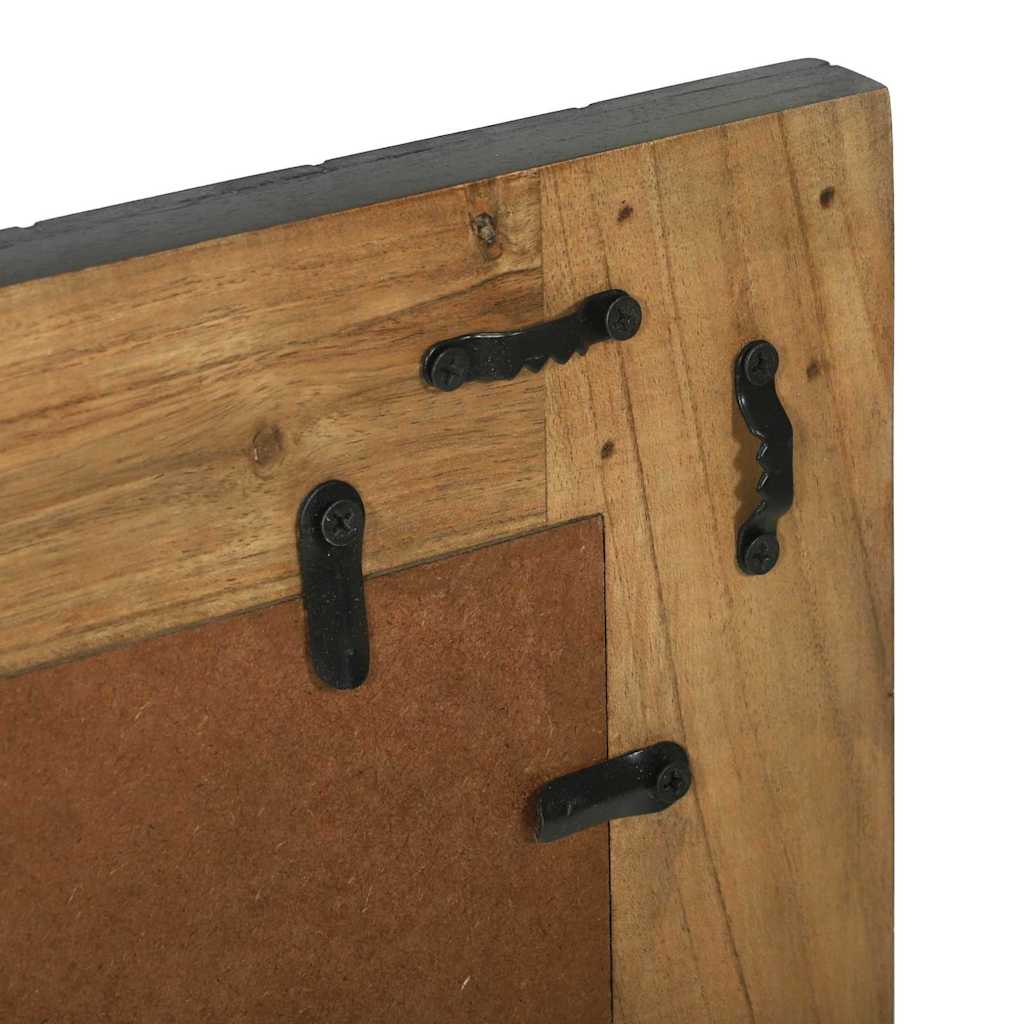 vidaXL Lustro ścienne Prostokątny Czarny i Brązowy 70 x 2 x 70 cm