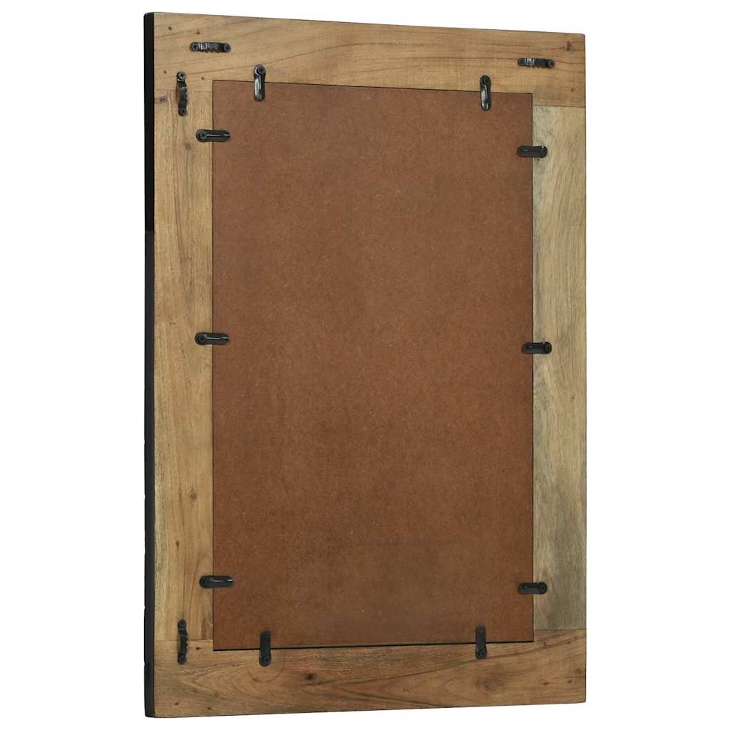 vidaXL Lustro ścienne Prostokątny Czarny i Brązowy 70 x 2 x 70 cm
