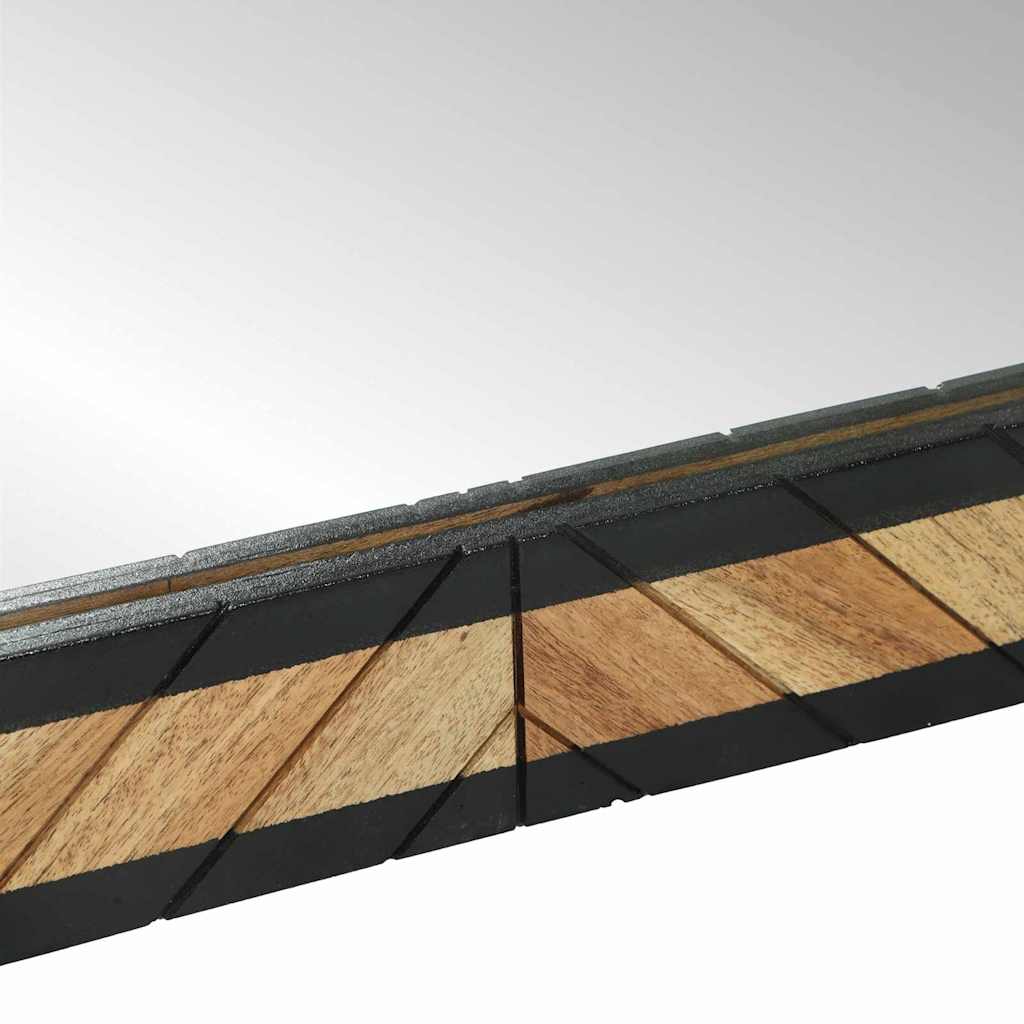 vidaXL Lustro ścienne Prostokątny Czarny i Brązowy 50 x 2 x 90 cm
