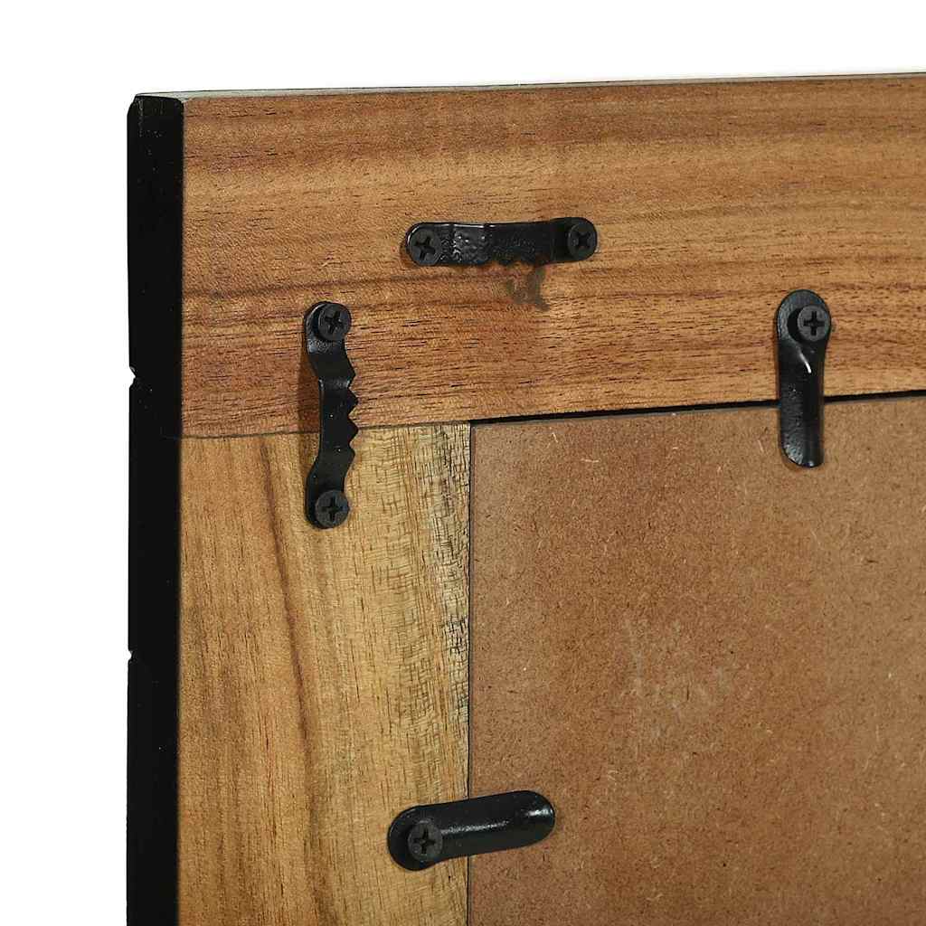 vidaXL Lustro ścienne Prostokątny Czarny i Brązowy 50 x 2 x 90 cm