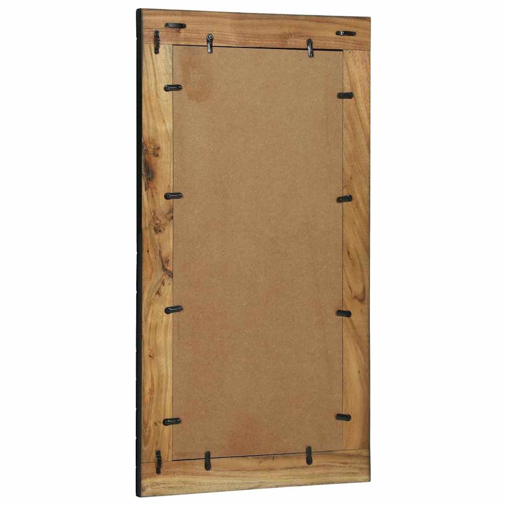 vidaXL Lustro ścienne Prostokątny Czarny i Brązowy 50 x 2 x 90 cm
