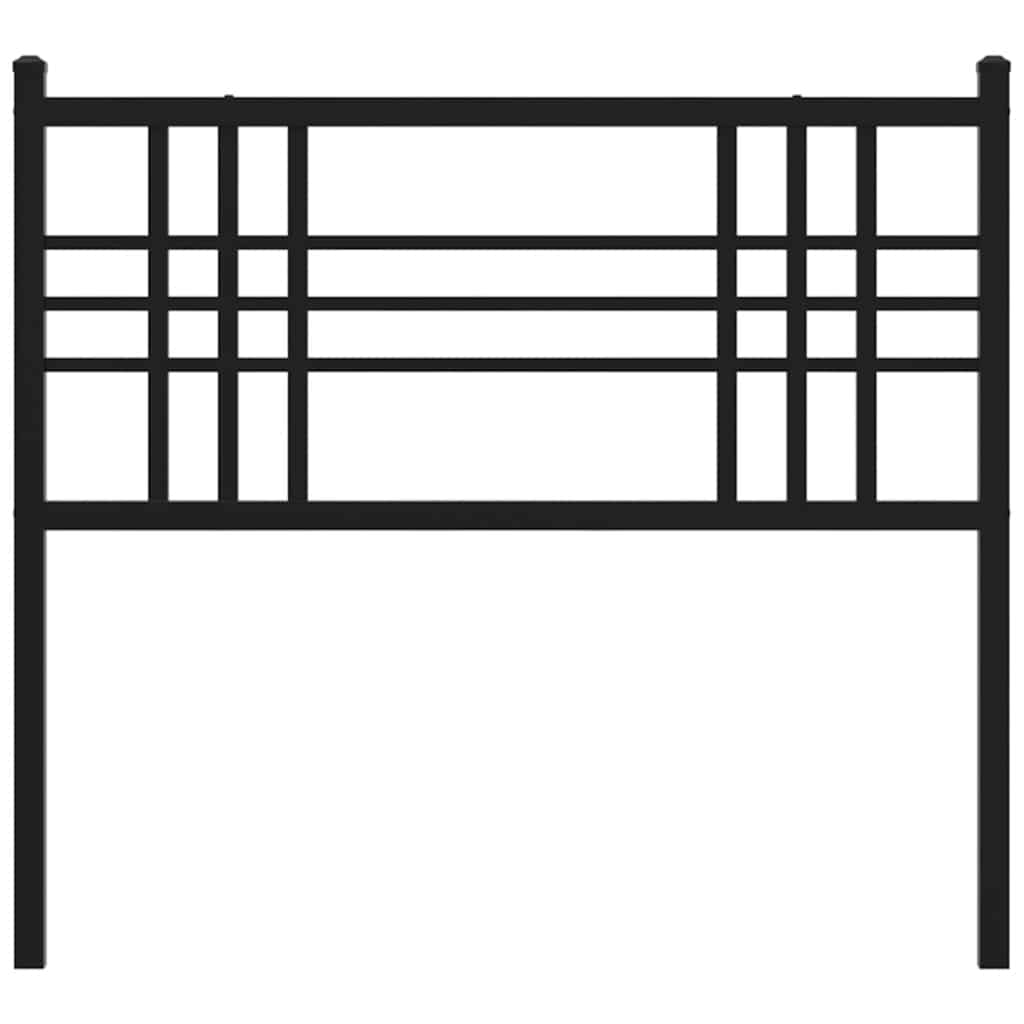 vidaXL Metalowe wymienne wezgłowie, czarne, 100 cm