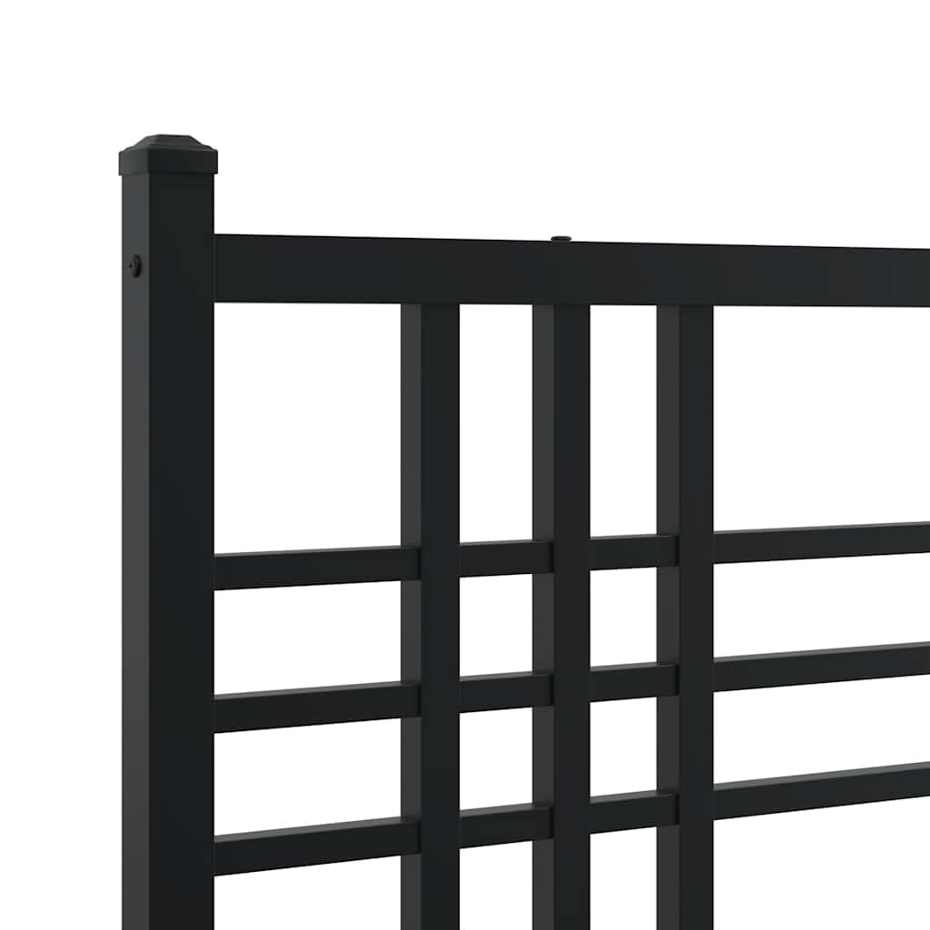 vidaXL Metalowe wymienne wezgłowie, czarne, 100 cm