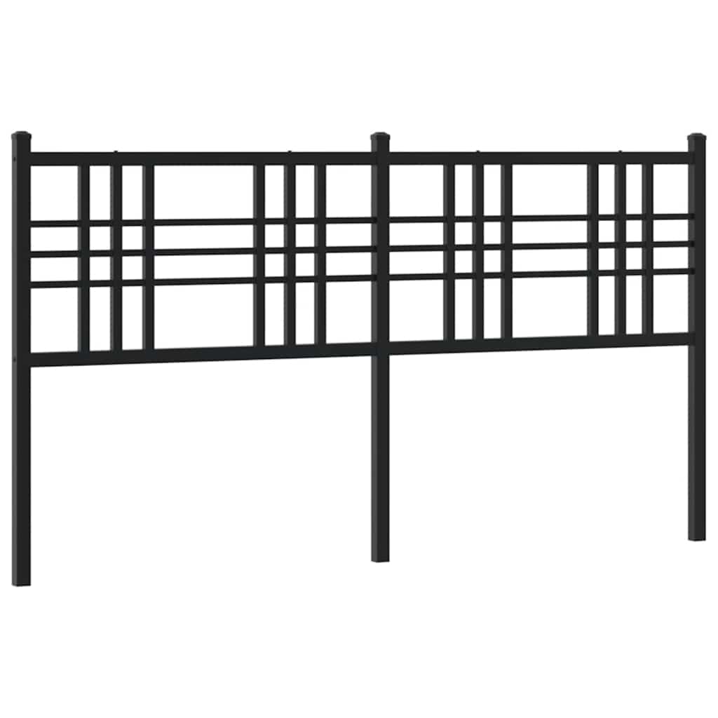 vidaXL Metalowe wymienne wezgłowie, czarne, 160 cm