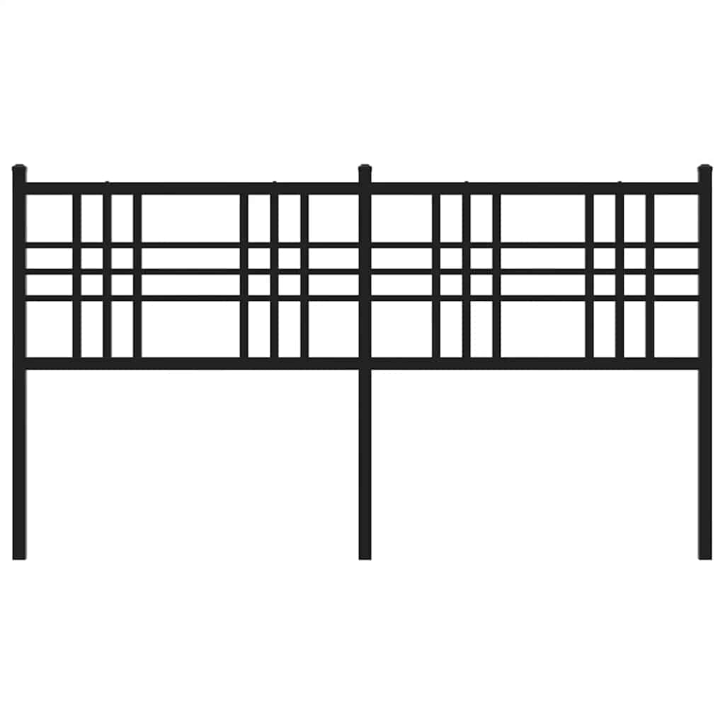vidaXL Metalowe wymienne wezgłowie, czarne, 160 cm