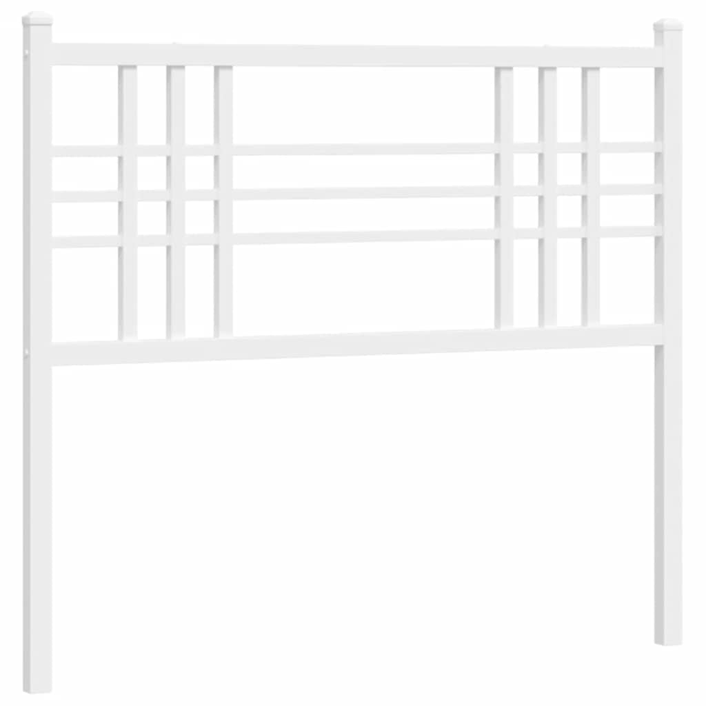 vidaXL Metalowe wymienne wezgłowie, białe, 107 cm