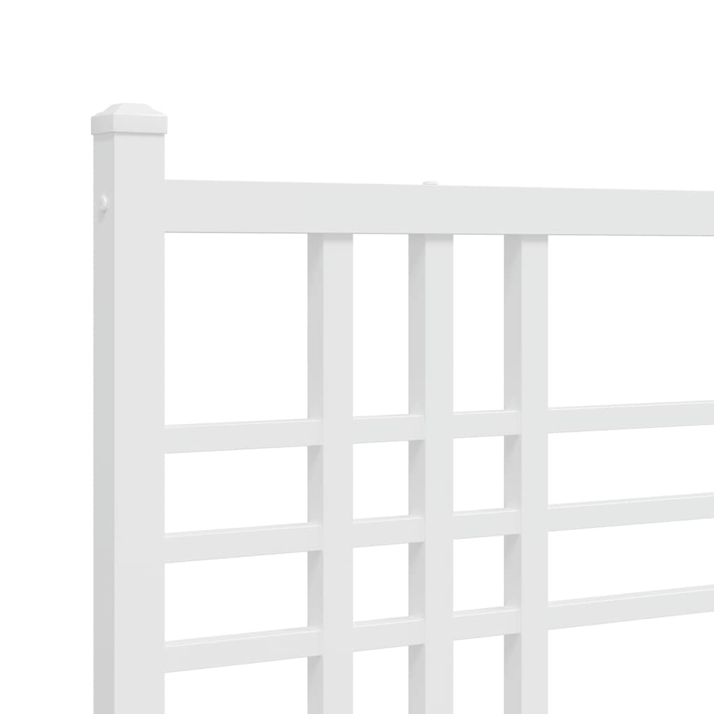 vidaXL Metalowe wymienne wezgłowie, białe, 107 cm