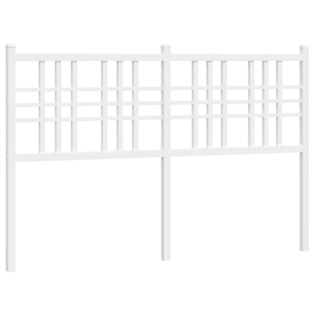 vidaXL Metalowe wymienne wezgłowie, białe, 120 cm