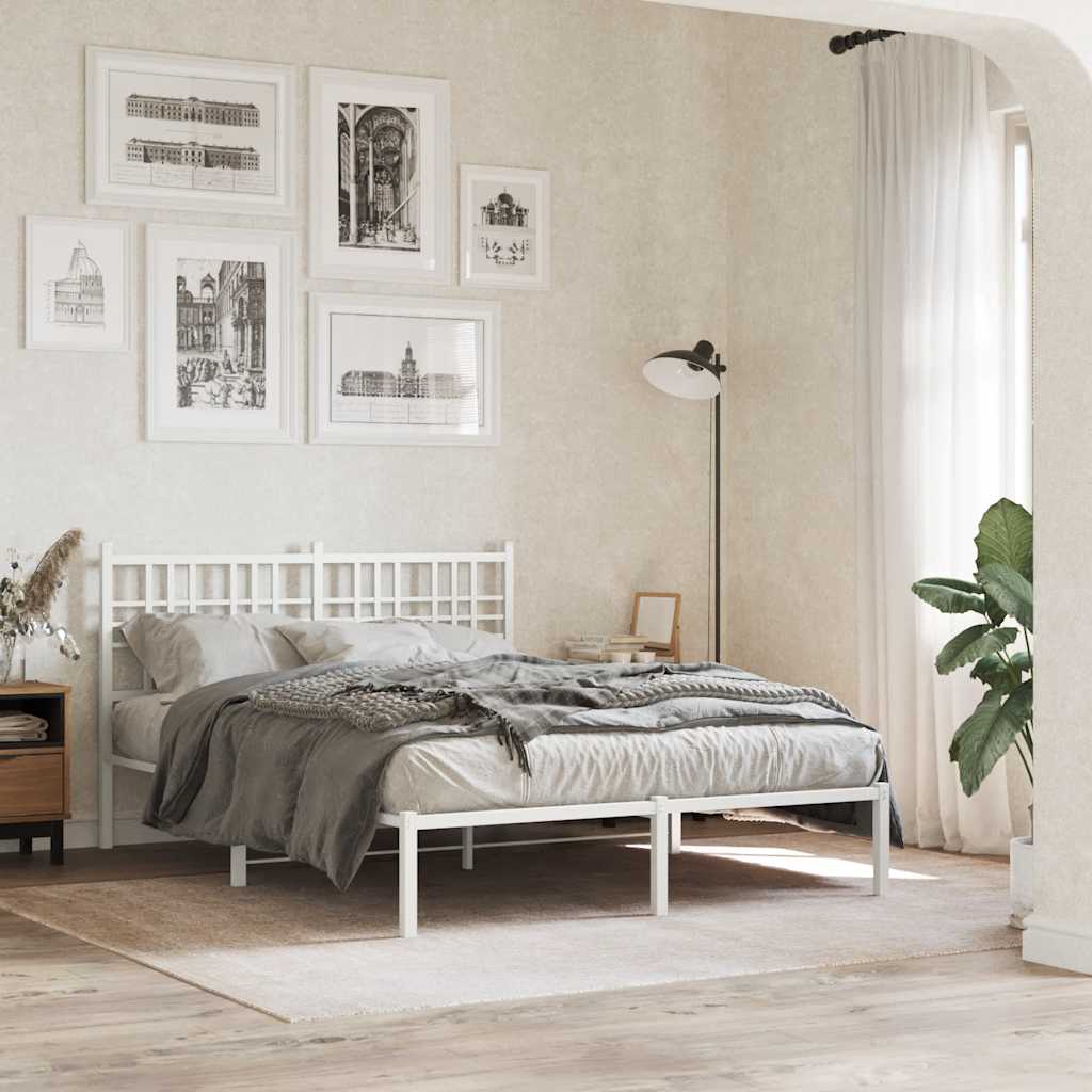 vidaXL Metalowe wymienne wezgłowie, białe, 120 cm