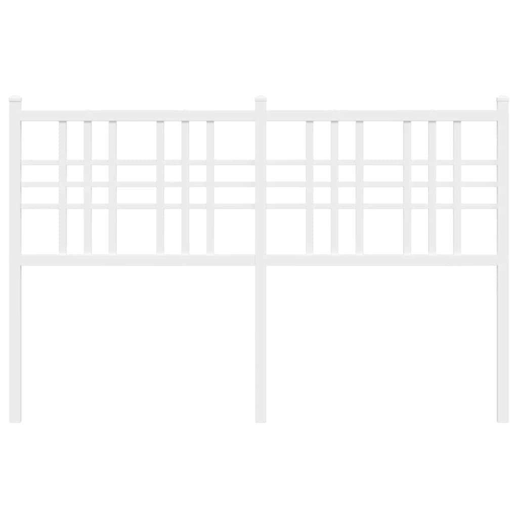 vidaXL Metalowe wymienne wezgłowie, białe, 120 cm