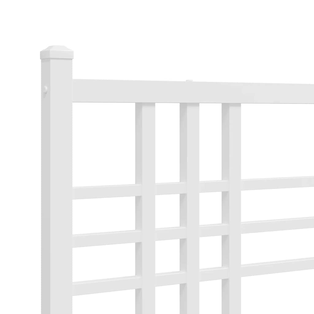 vidaXL Metalowe wymienne wezgłowie, białe, 120 cm