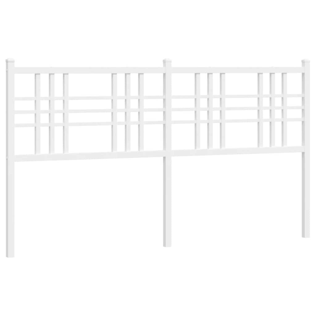 vidaXL Metalowe wymienne wezgłowie, białe, 160 cm