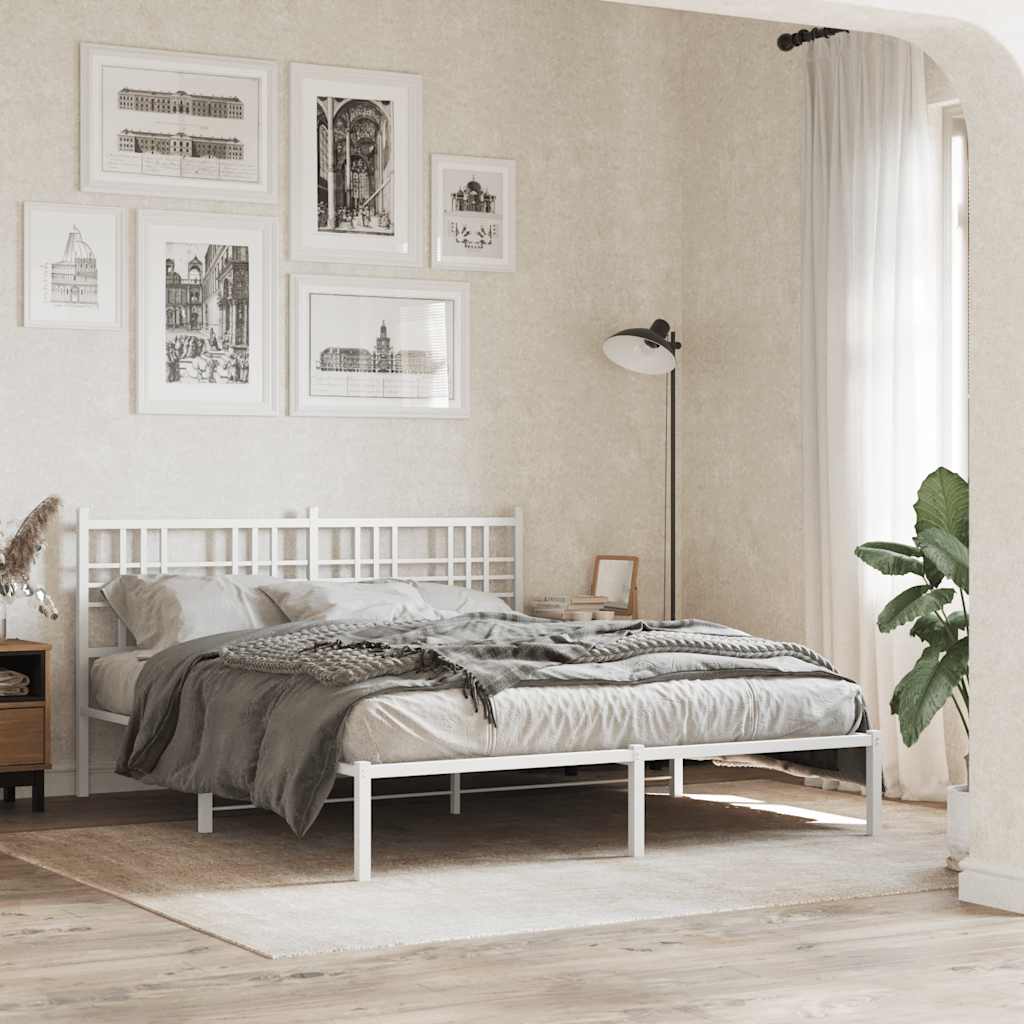 vidaXL Metalowe wymienne wezgłowie, białe, 160 cm