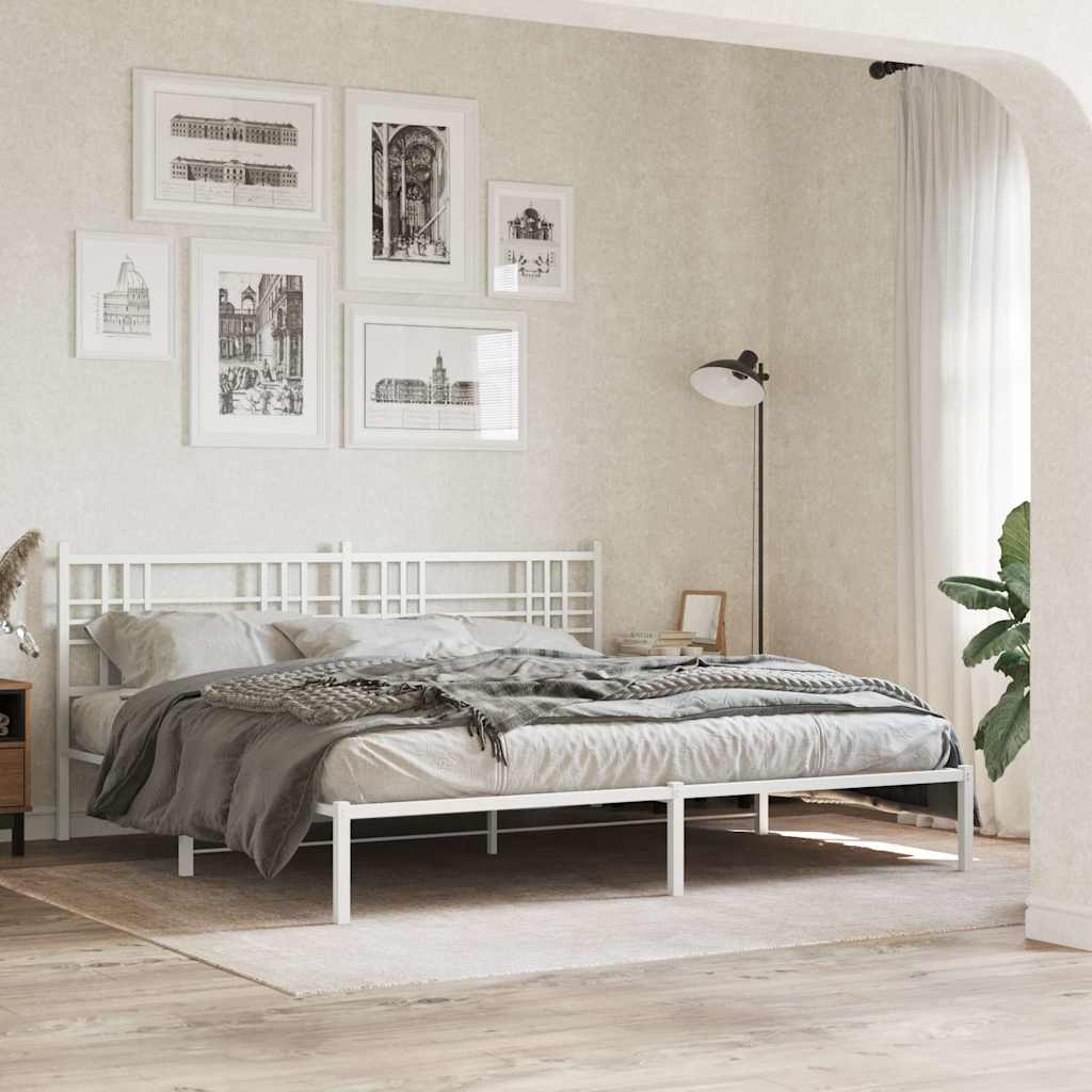 vidaXL Metalowe wymienne wezgłowie, białe, 180 cm