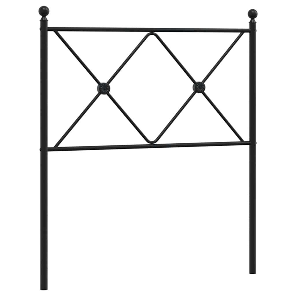 vidaXL Metalowe wymienne wezgłowie, czarne, 75 cm