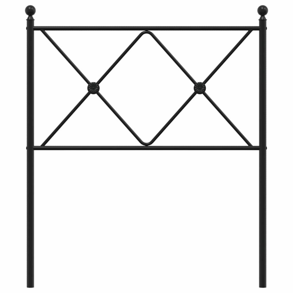vidaXL Metalowe wymienne wezgłowie, czarne, 75 cm