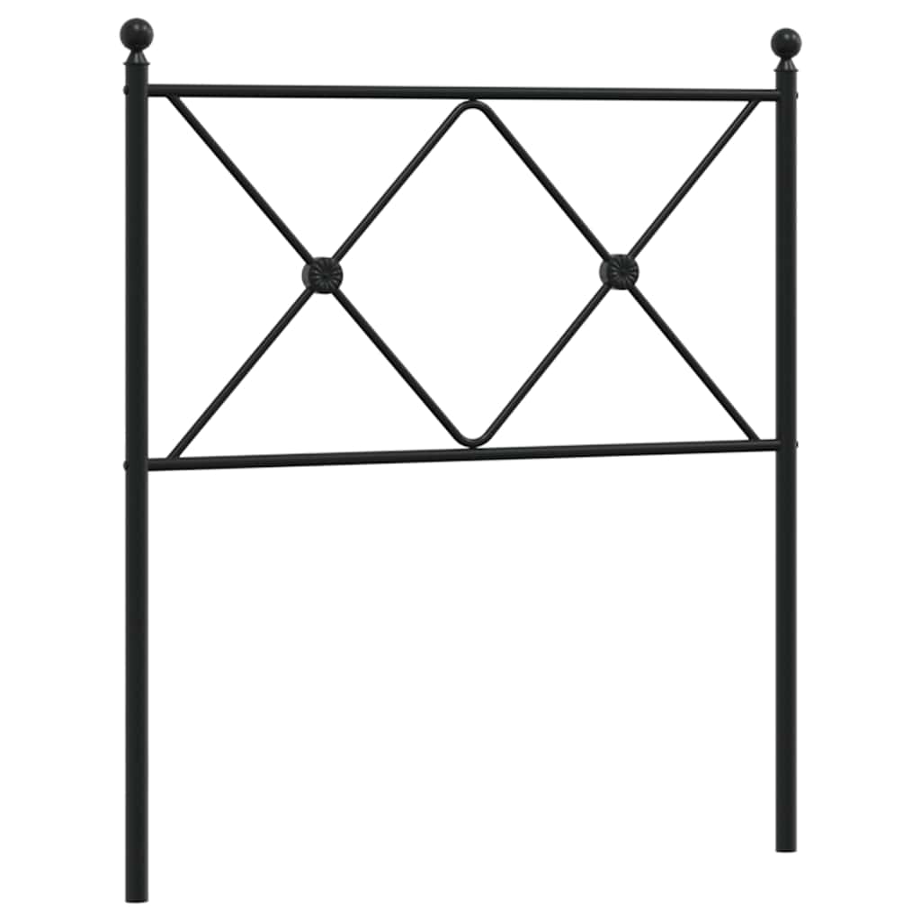 vidaXL Metalowe wymienne wezgłowie, czarne, 80 cm