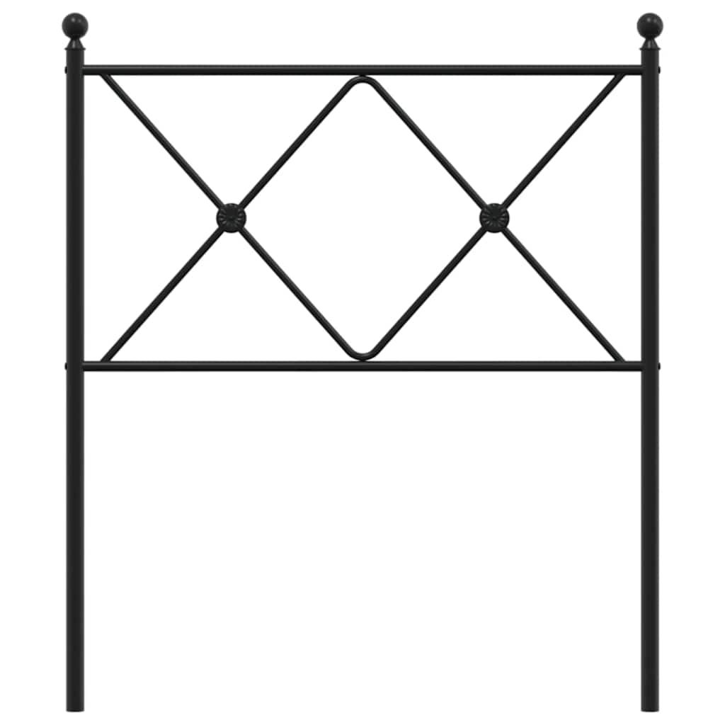 vidaXL Metalowe wymienne wezgłowie, czarne, 80 cm