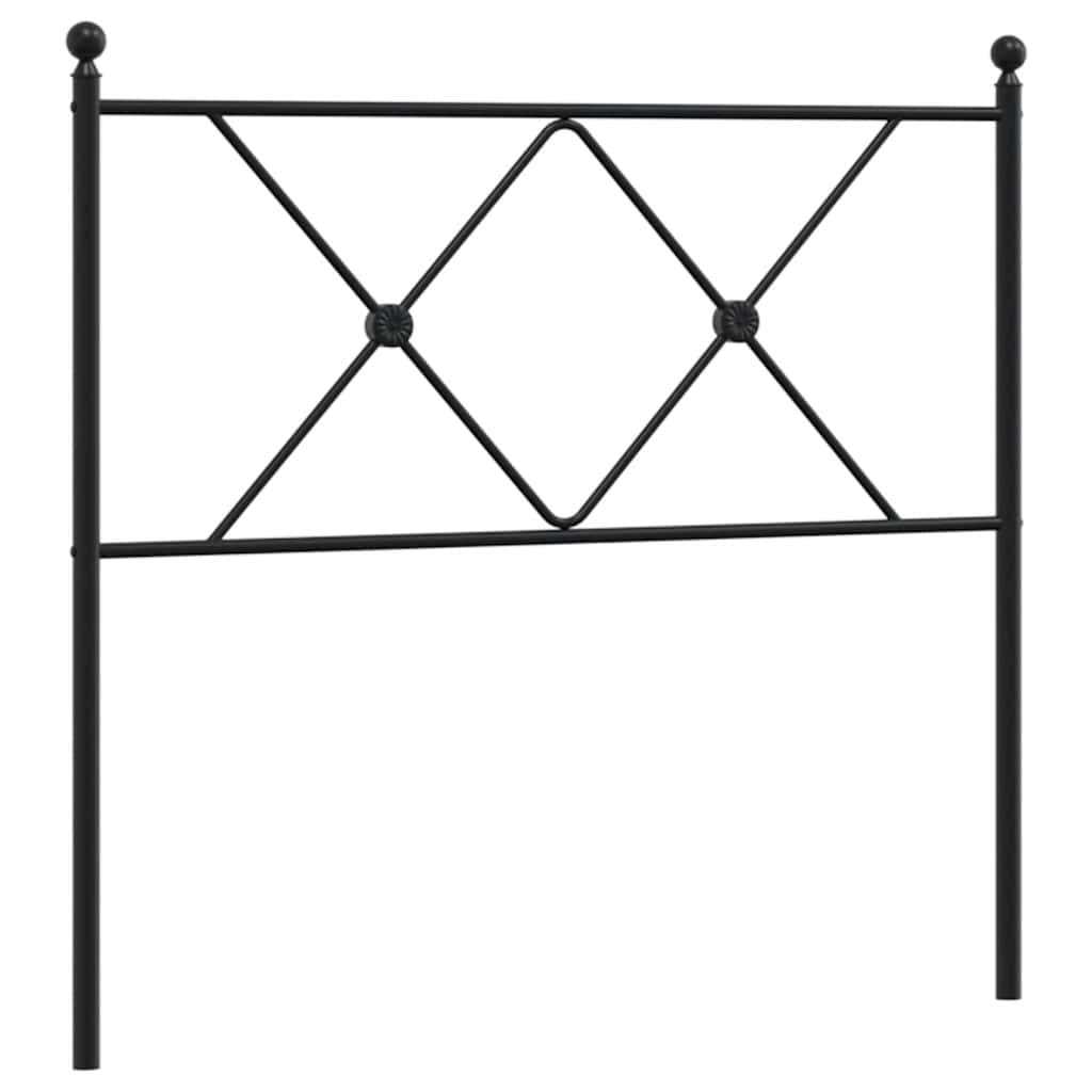 vidaXL Metalowe wymienne wezgłowie, czarne, 90 cm