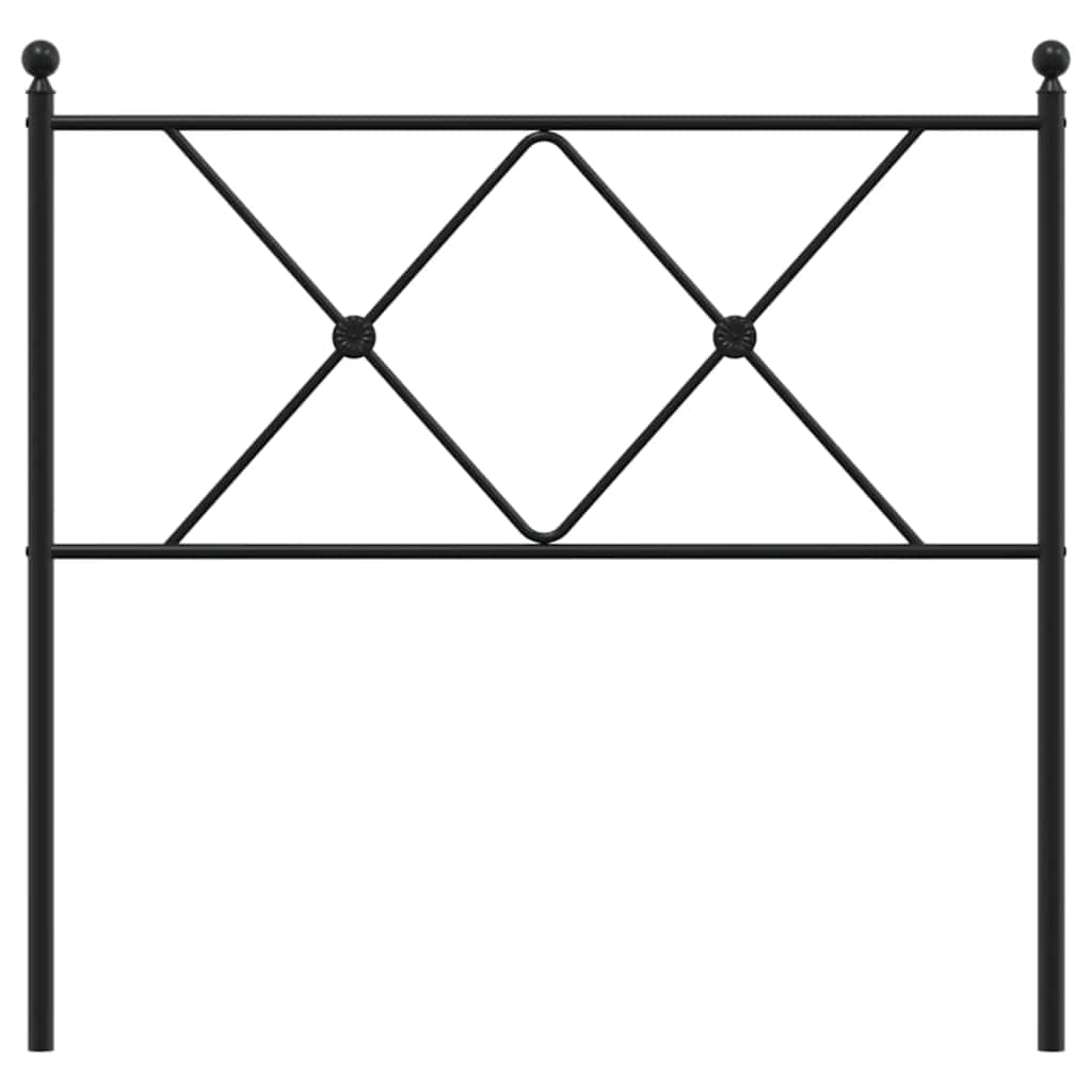 vidaXL Metalowe wymienne wezgłowie, czarne, 90 cm