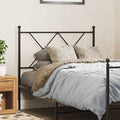 vidaXL Metalowe wymienne wezgłowie, czarne, 90 cm