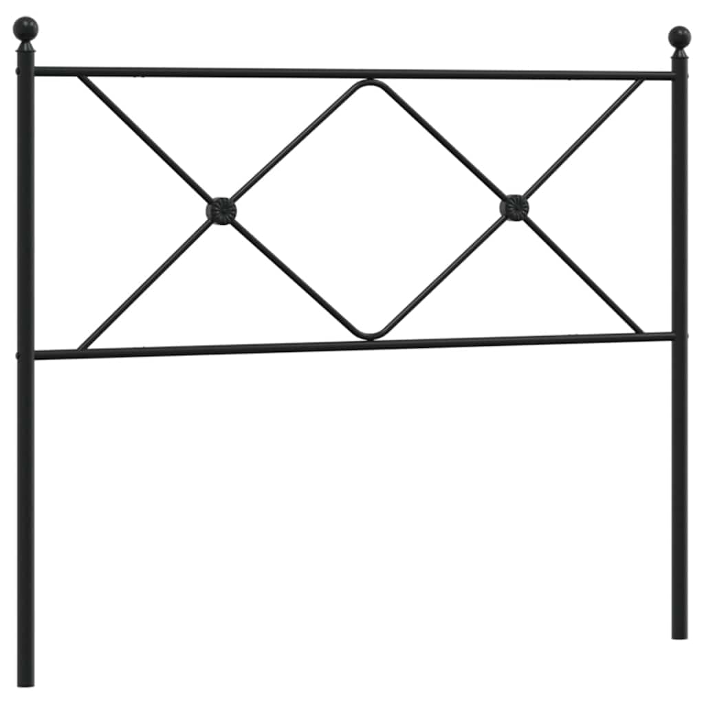 vidaXL Metalowe wymienne wezgłowie, czarne, 100 cm
