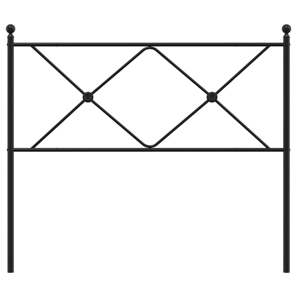 vidaXL Metalowe wymienne wezgłowie, czarne, 107 cm