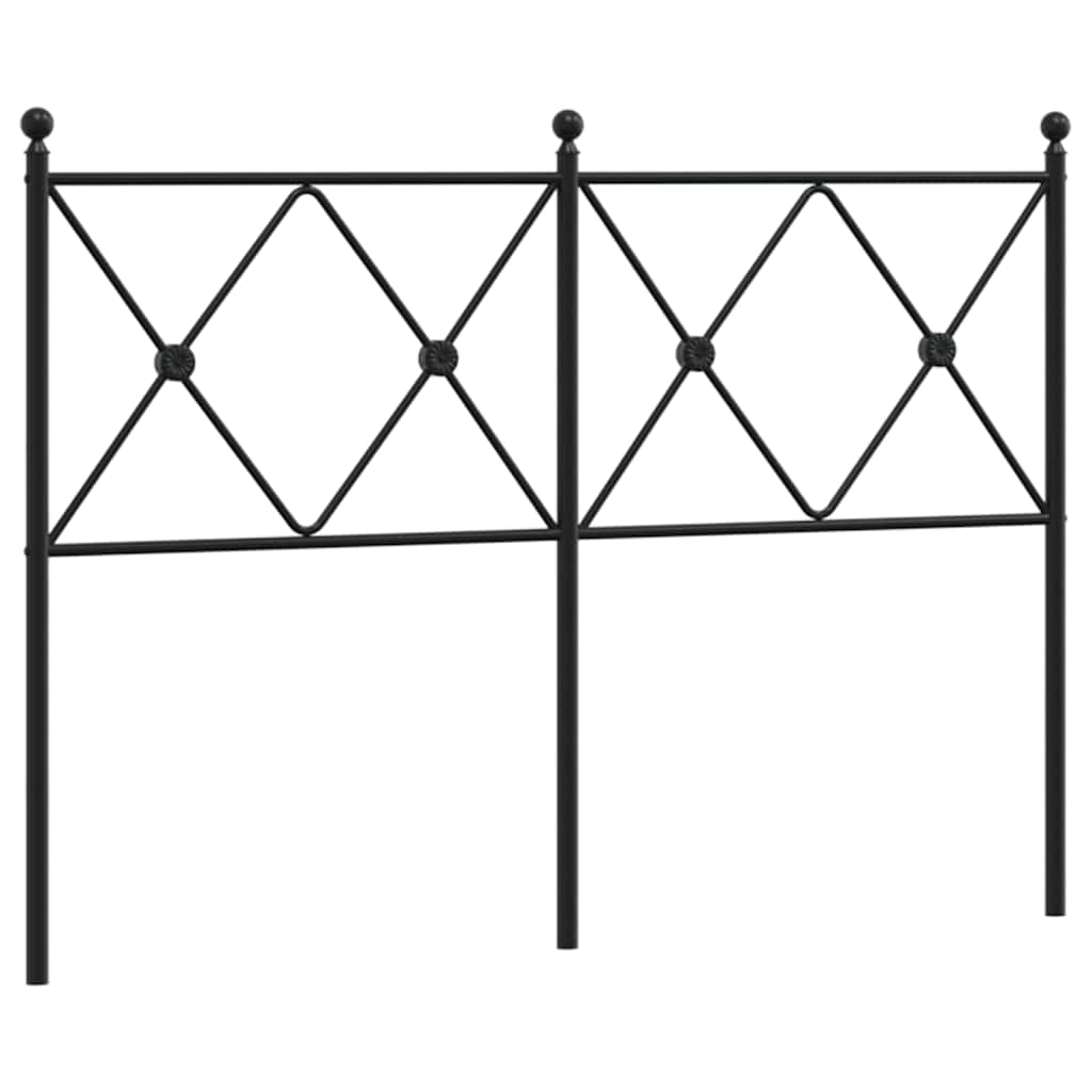 vidaXL Metalowe wymienne wezgłowie, czarne, 120 cm