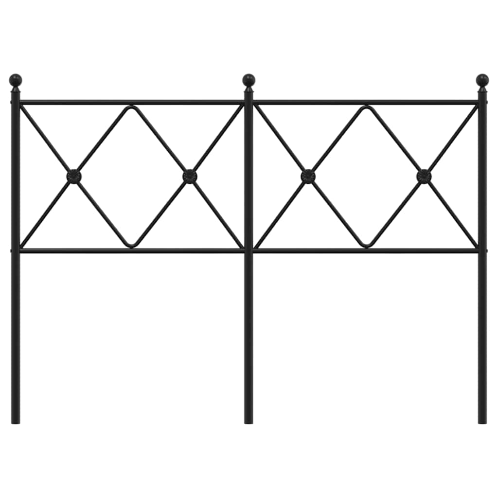 vidaXL Metalowe wymienne wezgłowie, czarne, 120 cm