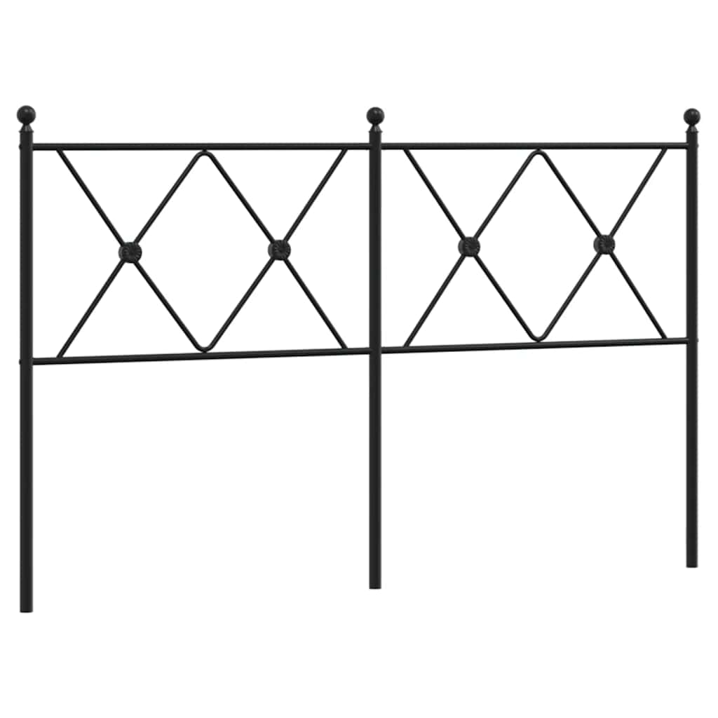 vidaXL Metalowe wymienne wezgłowie, czarne, 137 cm