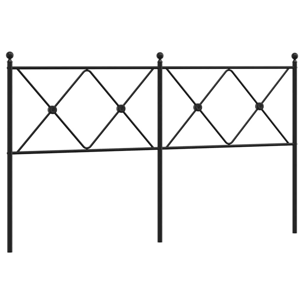 vidaXL Metalowe wymienne wezgłowie, czarne, 160 cm