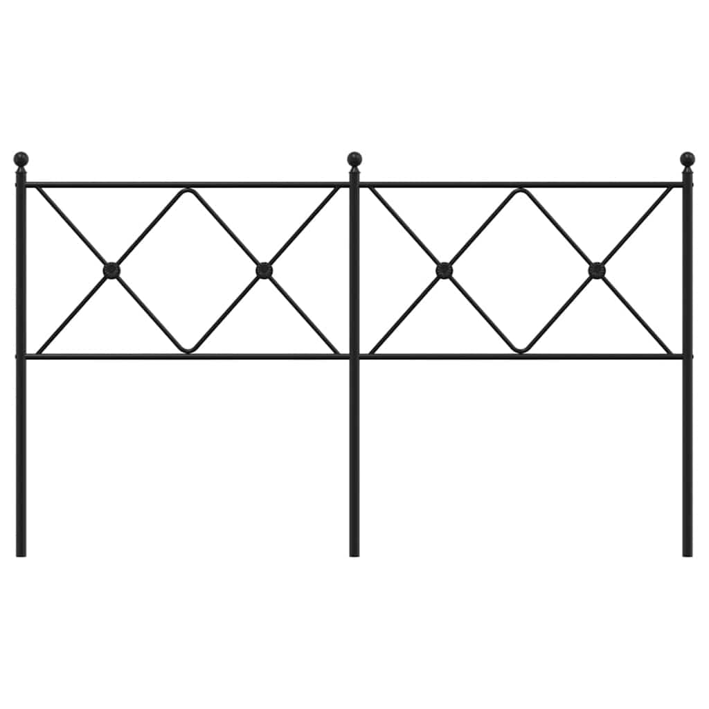 vidaXL Metalowe wymienne wezgłowie, czarne, 160 cm