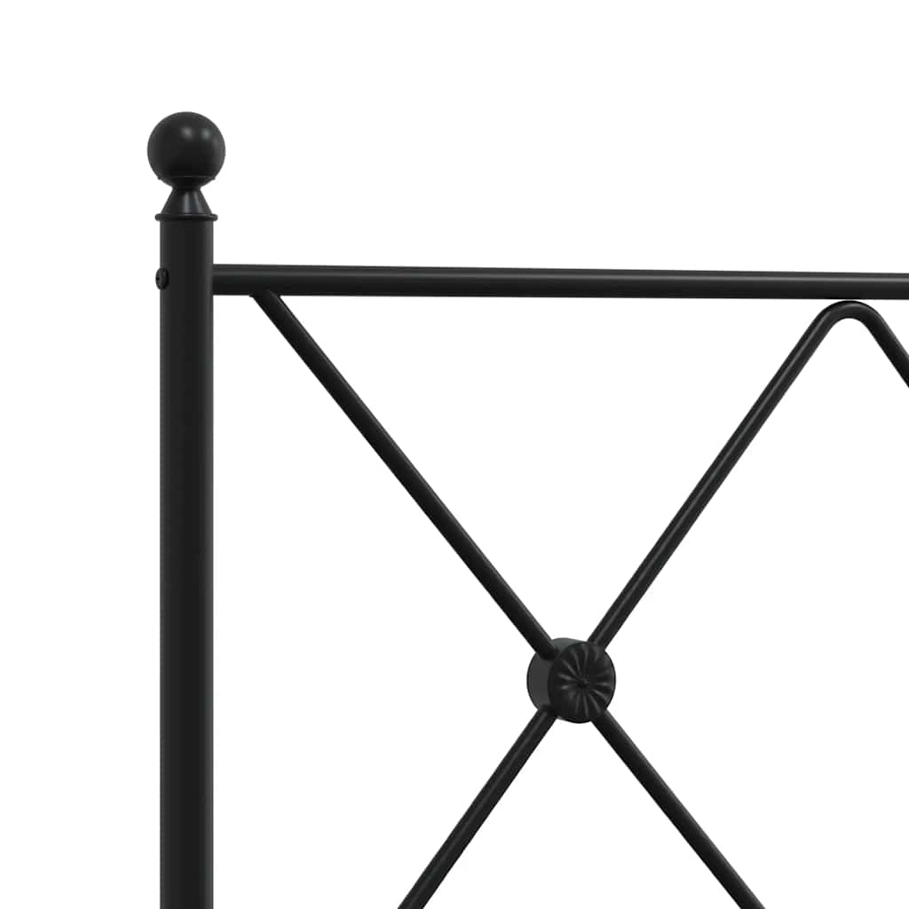 vidaXL Metalowe wymienne wezgłowie, czarne, 180 cm
