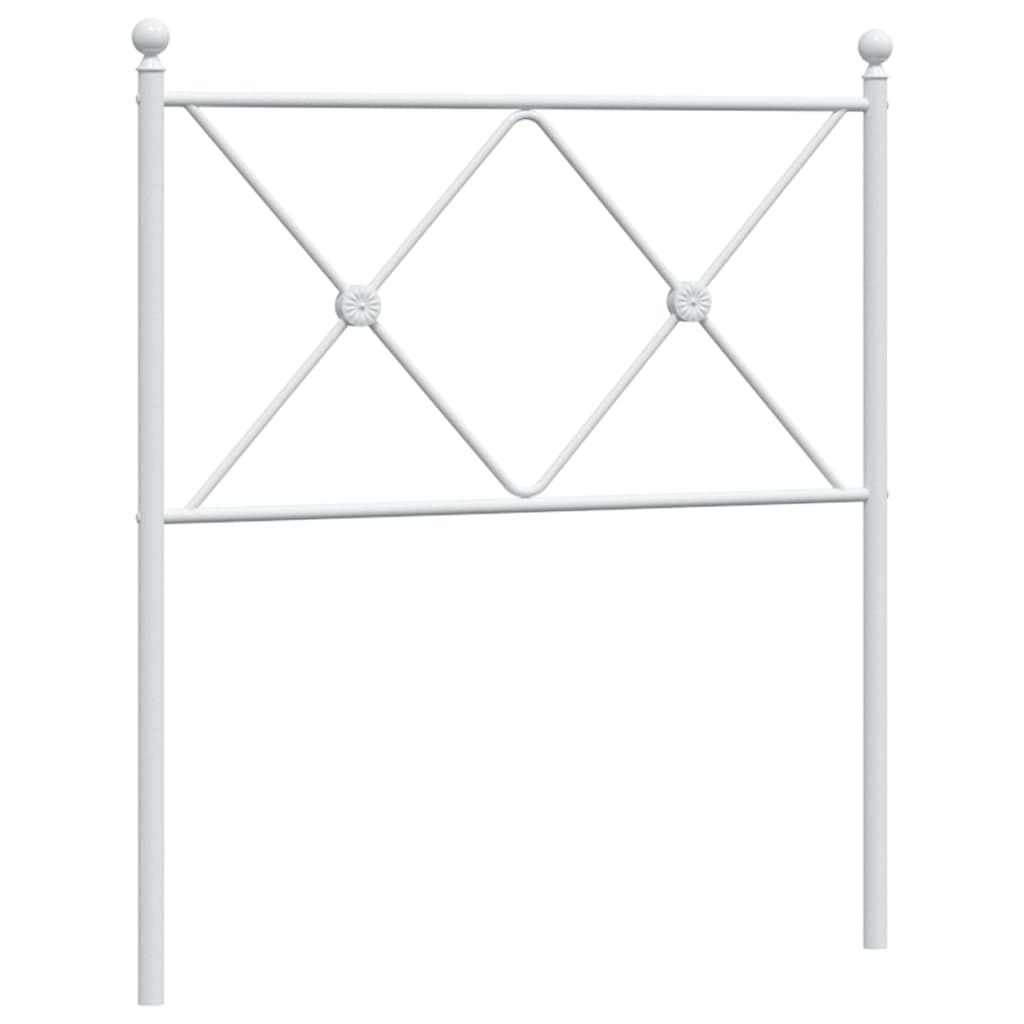 vidaXL Metalowe wymienne wezgłowie, białe, 75 cm