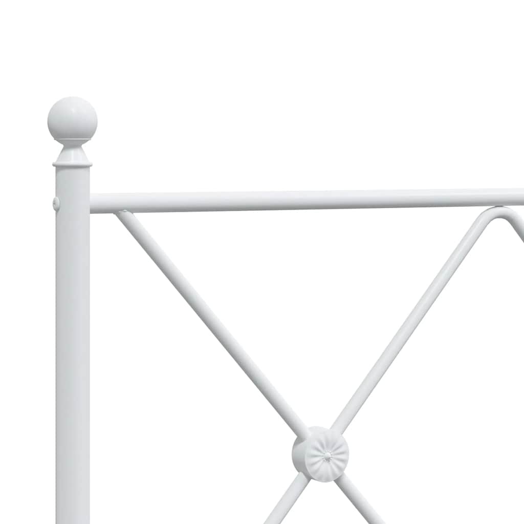 vidaXL Metalowe wymienne wezgłowie, białe, 75 cm
