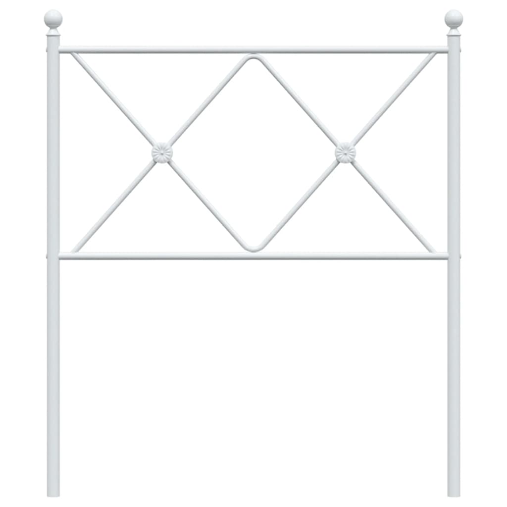 vidaXL Metalowe wymienne wezgłowie, białe, 80 cm