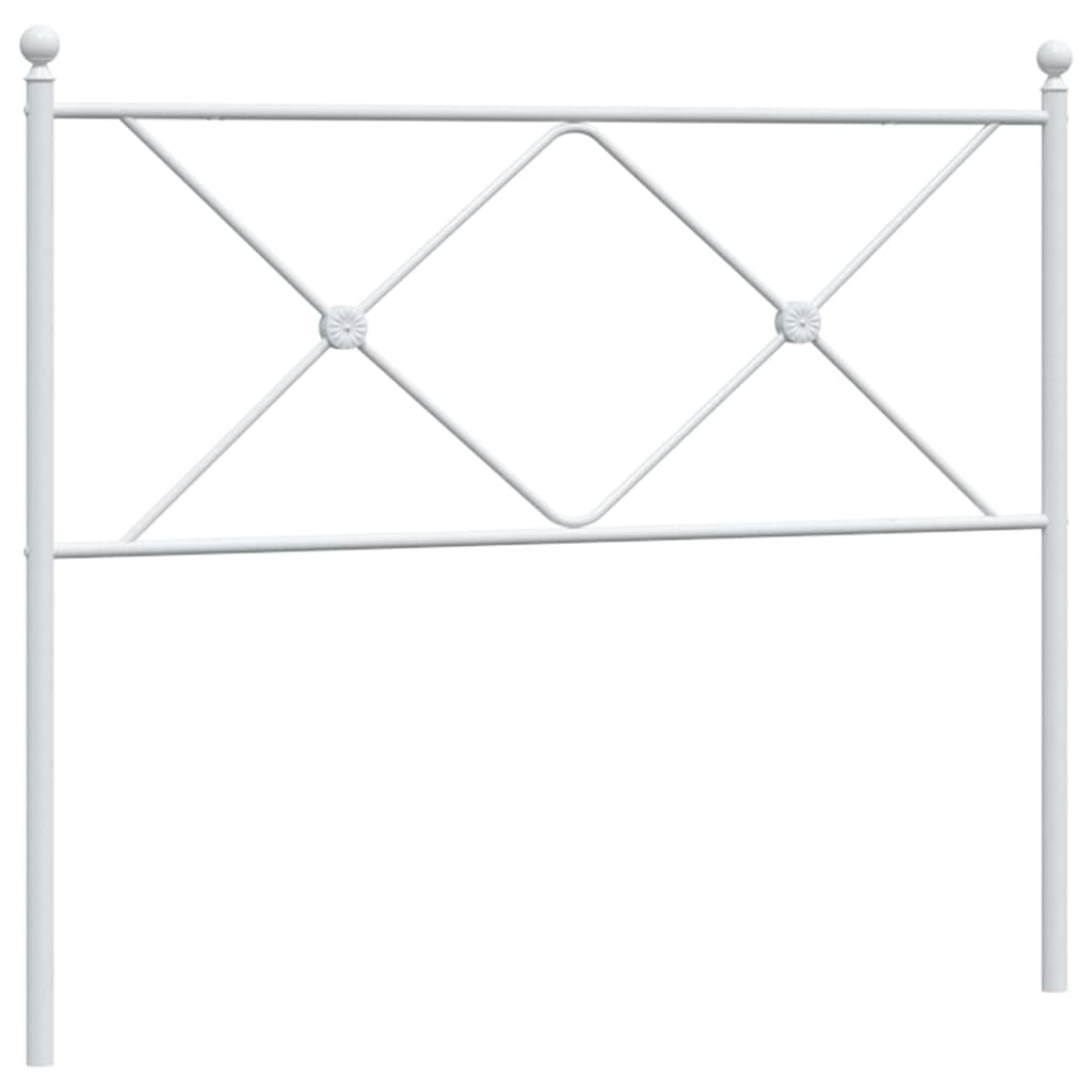 vidaXL Metalowe wymienne wezgłowie, białe, 107 cm