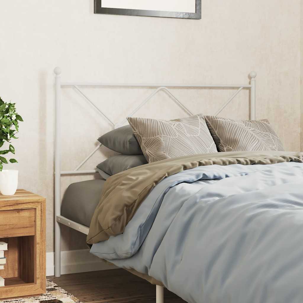 vidaXL Metalowe wymienne wezgłowie, białe, 107 cm
