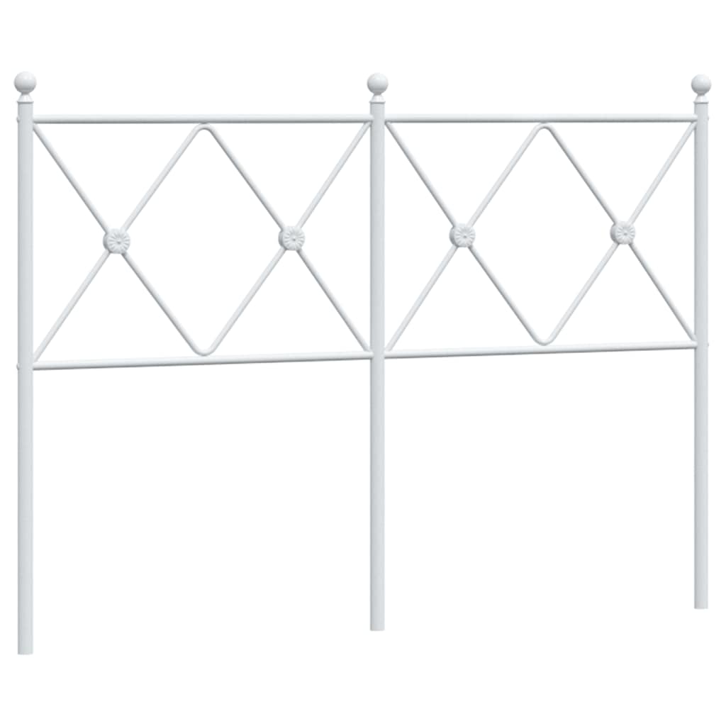 vidaXL Metalowe wymienne wezgłowie, białe, 120 cm