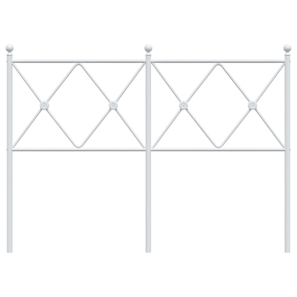 vidaXL Metalowe wymienne wezgłowie, białe, 120 cm